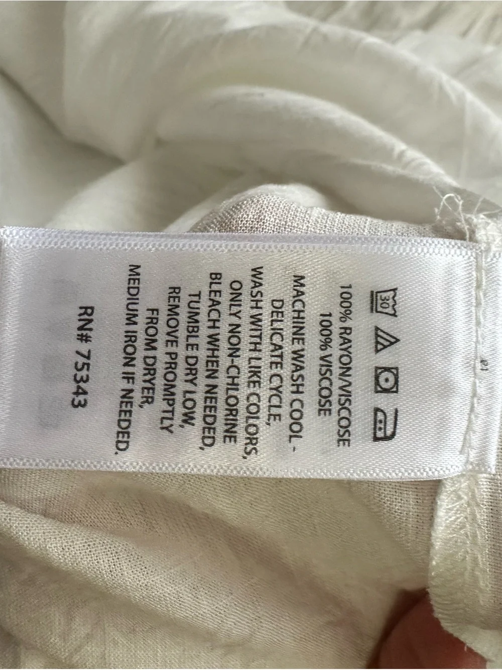 Haute Hippie White Mini Dress with Blue Embroidered V-Neck size L